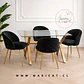Comedor Rectangular Vidrio 4 Sillas Crossback – Mesa 130x80cm - Miniatura 1