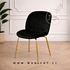 Pack 4 Silla Paris Velvet Gold Negro