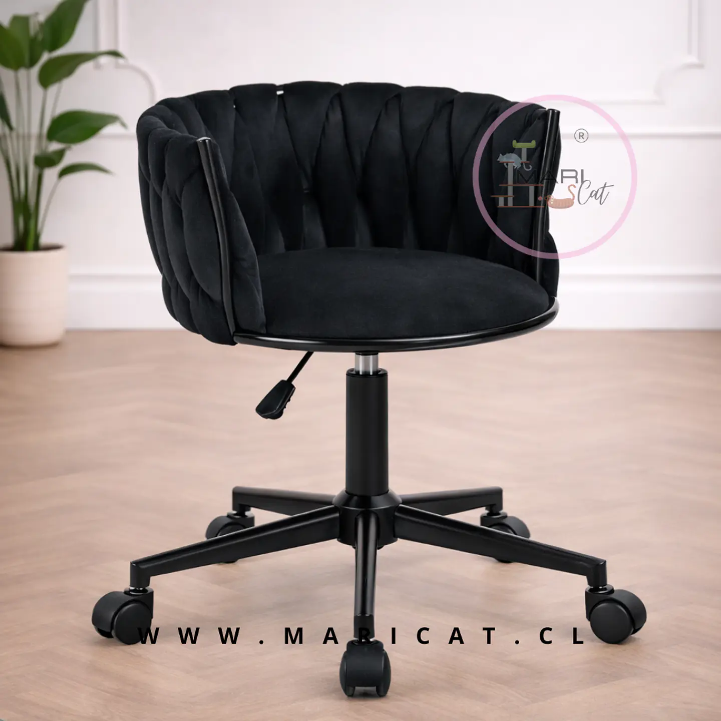 Silla de King Giratoria con Pistón a Gas y Tapiz en 1