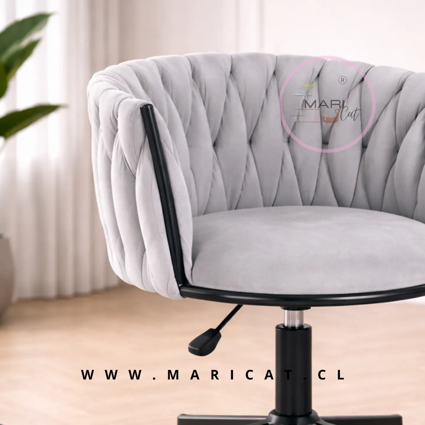 Silla de King Giratoria con Pistón a Gas y Tapiz en 2