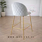 Taburete Bar Alto Velvet Luxury Terciopelo Dorado 66cm - Miniatura 4