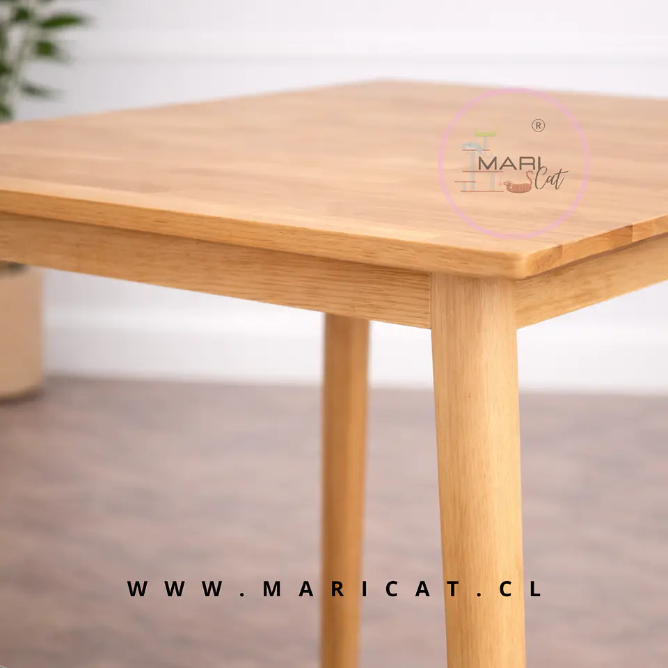 Mesa Vema Cuadrada 60x60 cm de Madera Natural – Diseño cafetería terraza 2