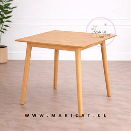 Mesa Vema 60x60 cm de Madera Natural – Diseño cafetería terraza
