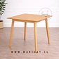 Mesa Vema Cuadrada 60x60 cm de Madera Natural – Diseño cafetería terraza - Miniatura 1