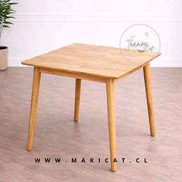 Mesa Vema 70X70 cm de Madera Natural – Diseño cafetería terraza