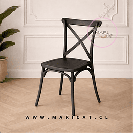 Silla Danubio Crossback polipropileno Negro