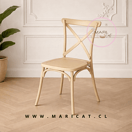 Silla Danubio Crossback polipropileno Beige