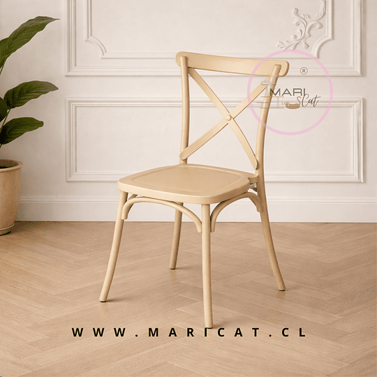 Silla Danubio Crossback polipropileno Beige