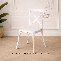 Silla Danubio Crossback polipropileno Blanco