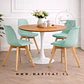 Comedor Redondo Mesa Tulip MDF 80 cm + 4 Sillas Tulip - Miniatura 1