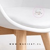 Butaca Eames Tulip Acolchada con Base de Madera – Diseño Moderno