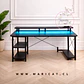 Escritorio Gamer 120 cm con LED MDF Metal Tekna - Miniatura 1