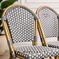 Silla Bistro de Exterior Rattan Sintético Gris y Blanco - Miniatura 3