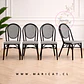 Pack de 4 Sillas Provence Parisina de Rattan Para Exterior - Miniatura 2