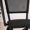 Pack de 4 Silla Bistro Parisina Textileno Negro con Estructura de Aluminio