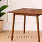 Mesa Vema Cuadrada 60x60 cm de Madera Natural – Diseño cafetería terraza - Miniatura 2