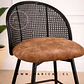 Pack 2 Taburete Bar Regulable Industrial Eco Cuero Café - Miniatura 3