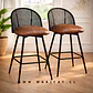 Pack 2 Taburete Bar Regulable Industrial Eco Cuero Café - Miniatura 1
