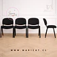 Silla ISO Negra Lino con Estructura Metálica - Miniatura 1