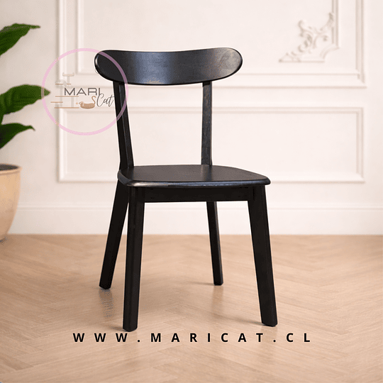 Silla Fresno Louis  Madera Minimalista Black