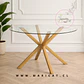 Mesa redonda Vidrio Madrid Warwick 120cm metal wood - Comedor restaurante - Miniatura 1