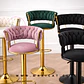 Pack 2 Taburete Bar Regulable Queen Terciopelo Negro - Miniatura 2