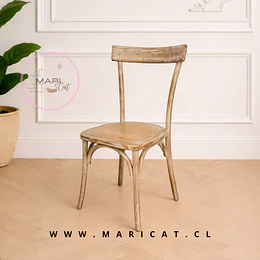 Silla Luisa Madera Vintage – Silla Interior Clásica para Comedor, Cocina o Restaurante 