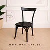 Silla Luisa Madera Negro– Silla Interior Clásica para Comedor, Cocina o Restaurante 