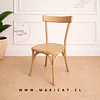 Silla Luisa crossback Madera Natural– Silla Interior Clásica para Comedor, Cocina o Restaurante 