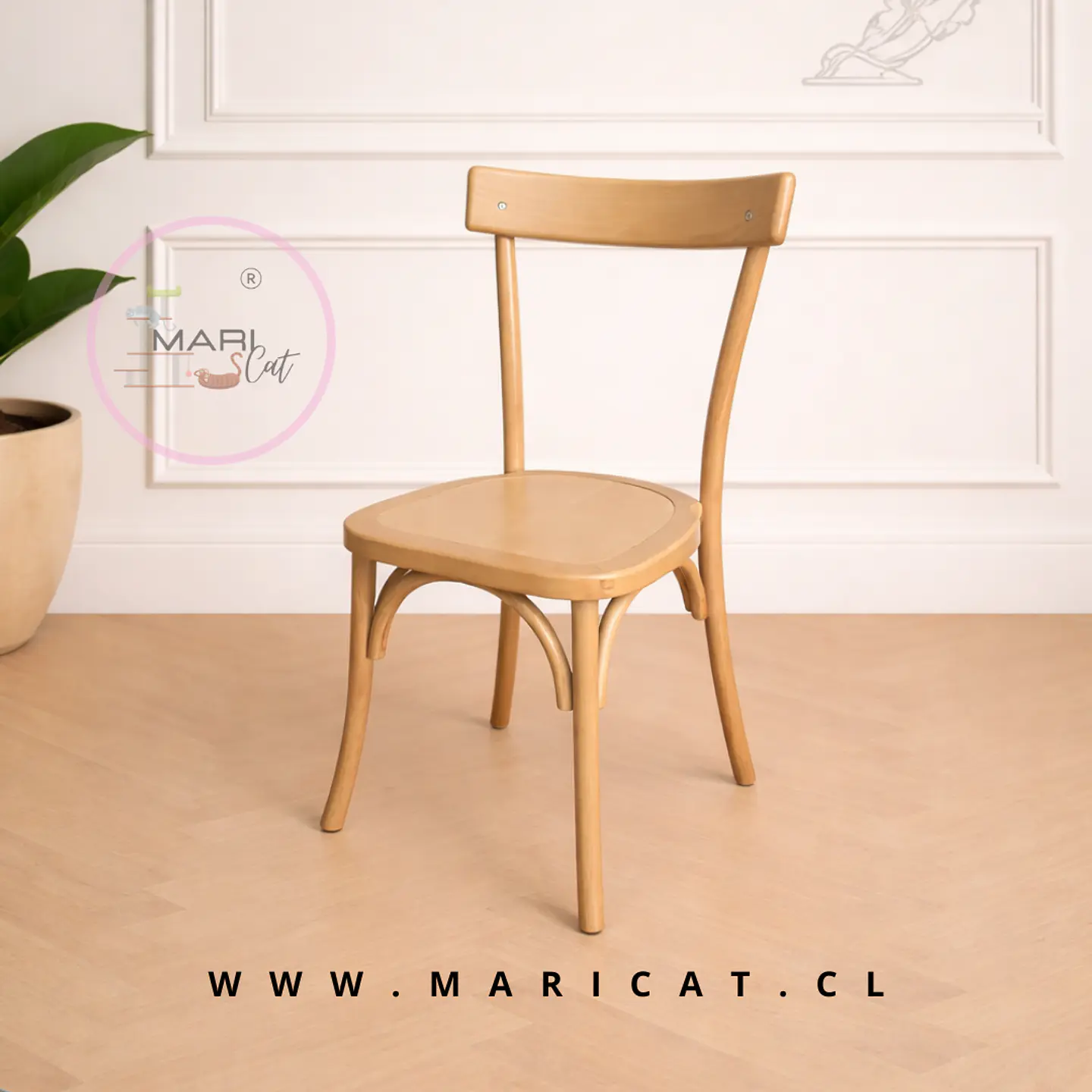 Silla Luisa Madera Natural– Silla Interio 1