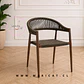 Silla Sitial Douce Rattan Café Oscuro Aluminio - Miniatura 1
