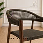 Silla Sitial Douce Rattan Café Oscuro Aluminio - Miniatura 2