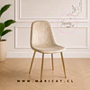Silla spoon Smart antique Gamuza Gold Beige