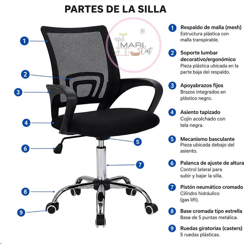 Silla Ergonómica Ajustable 3