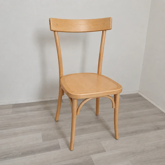 Silla Luisa crossback Madera Natural– Silla Interior Clásica para Comedor, Cocina o Restaurante 