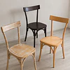 Silla Luisa Madera Negro– Silla Interior Clásica para Comedor, Cocina o Restaurante 
