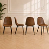 Pack 4 Silla Spoon Burgos ecocuero cafe/ comedor restaurant cafeteria