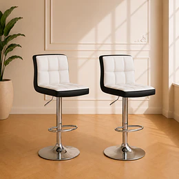 Pack de 2 taburete bar regulable Milano cuerina 