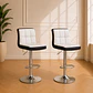 Taburete Bar Regulable Milano Eco Cuero Plateado - Miniatura 1