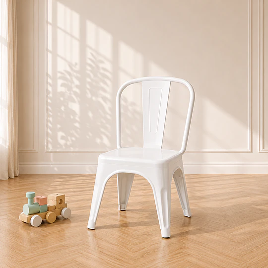Silla Tolix Polipropileno apilable infantil Kids Resistente, Apilable y Segura para Niños / comedor de niños sala cuna 