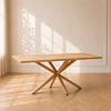 Mesa rectangular warwick madrid argo wood mdf metal/ comedor reunion restaurant 