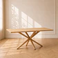 Mesa rectangular warwick madrid argo wood mdf metal/ comedor reunion restaurant  - Miniatura 1