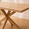 Mesa rectangular warwick madrid argo mdf metal/ comedor reunion restaurant 