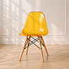 Silla Eames Transparente amarillo pata madera/ living decoracion 
