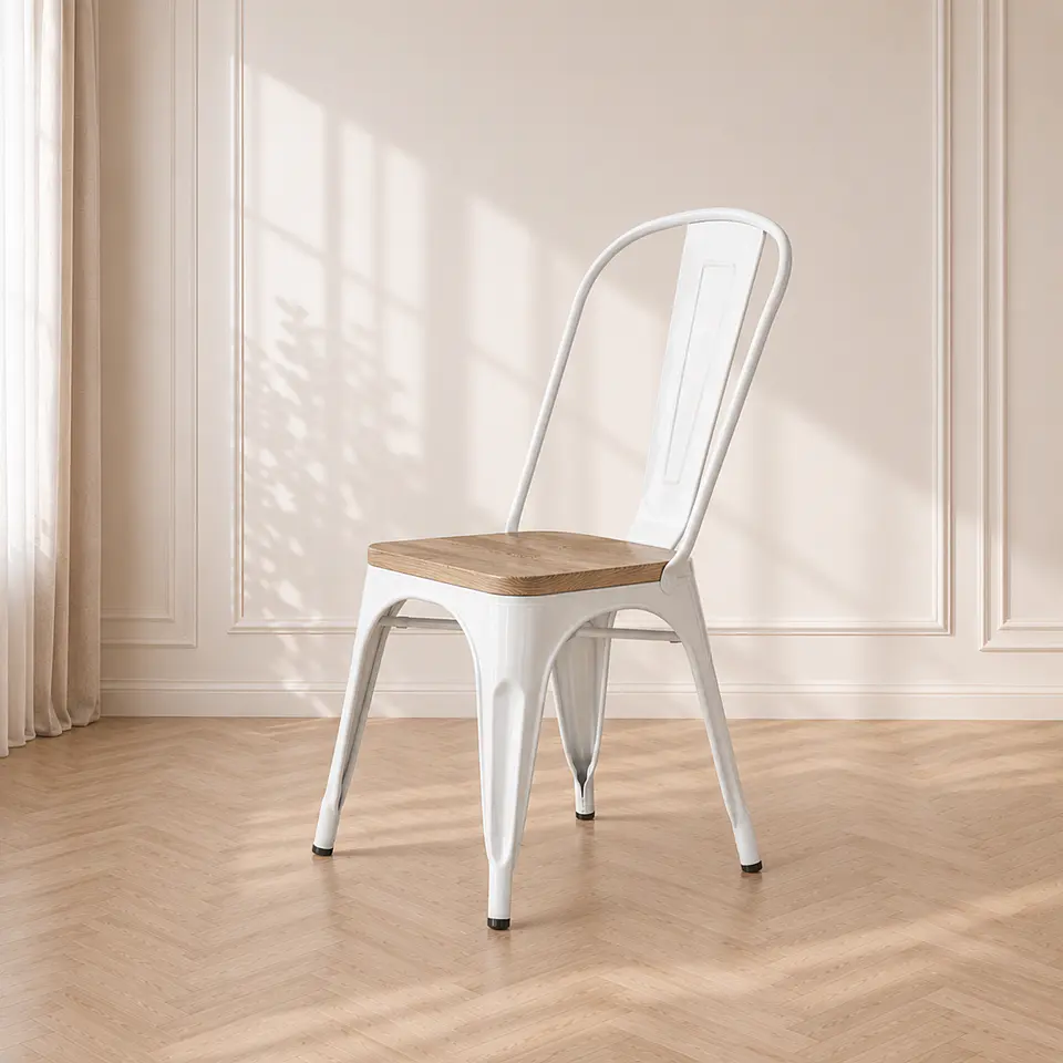 Silla Tolix Madera Negro – Restaurante, Terraza y Eventos 3