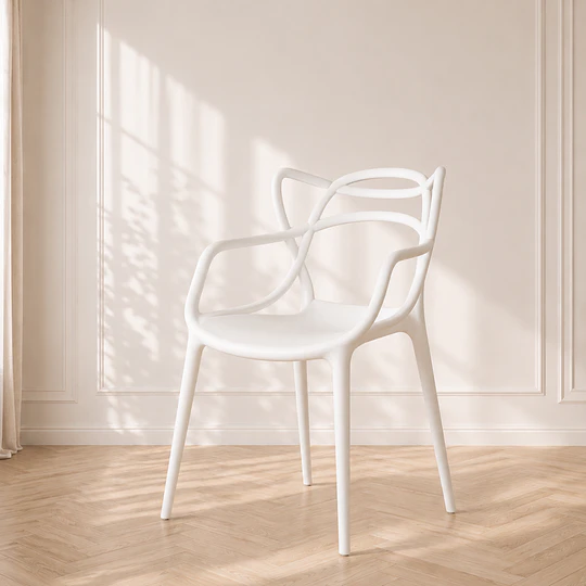 Silla Masters de Polipropileno Apilable Unicolor – Diseño Contemporáneo/ Terraza comedor restaurant
