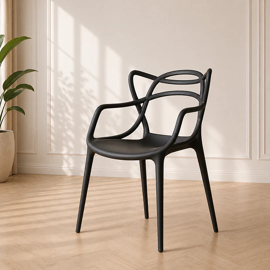 Silla Masters de Polipropileno Apilable Unicolor – Diseño Contemporáneo/ Terraza comedor restaurant