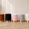 Puff o Pouf de Felpa Gold living decoracion