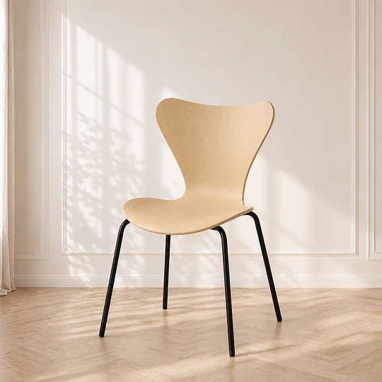 Silla Mariposa Polipropileno Beige Black para comedor terraza y restaurantes
