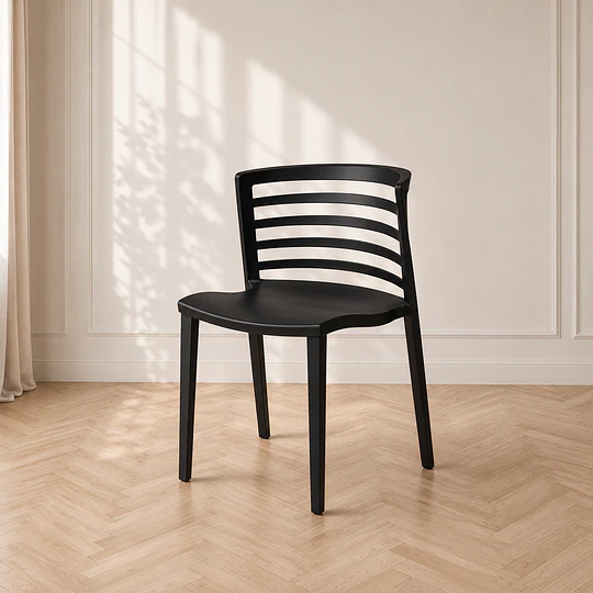 Silla apilable Roma Windsor polipropileno Terraza exterior restaurant comedor
